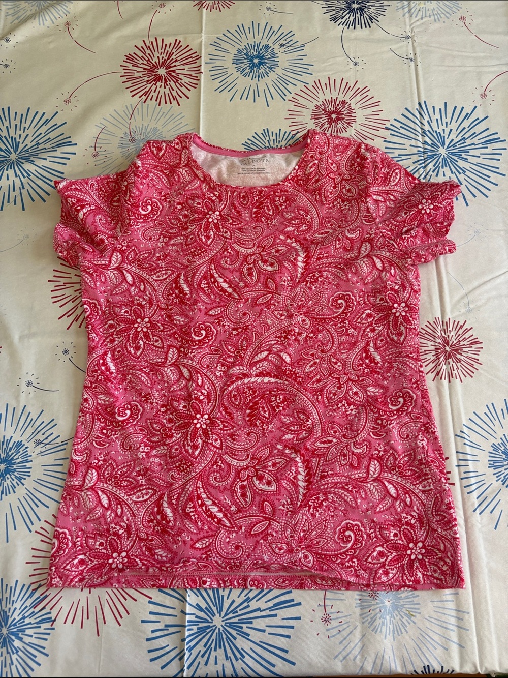 TALBOT TEE PINK PAISLEY